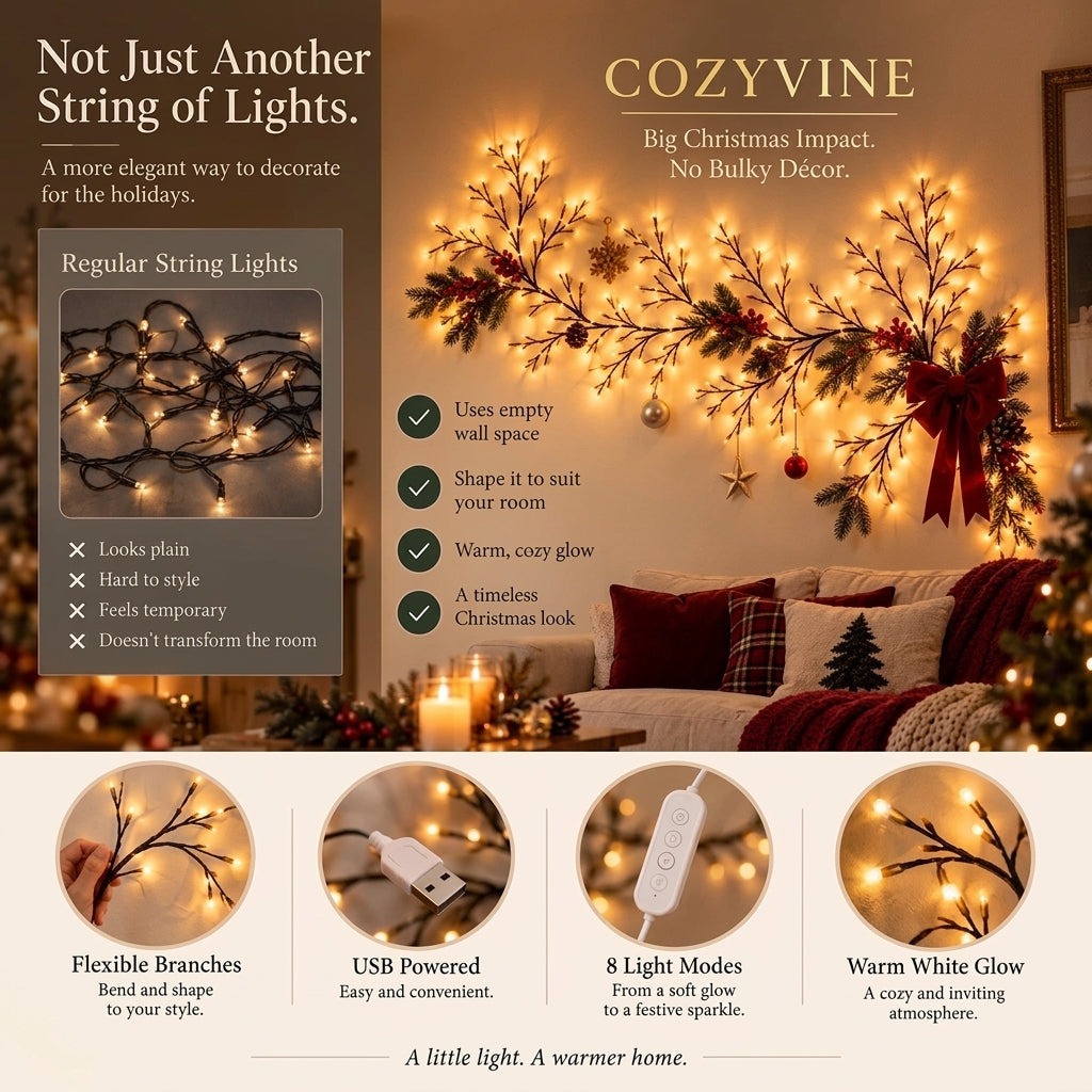 CozyVine – Aesthetic Willow Branch Lights
